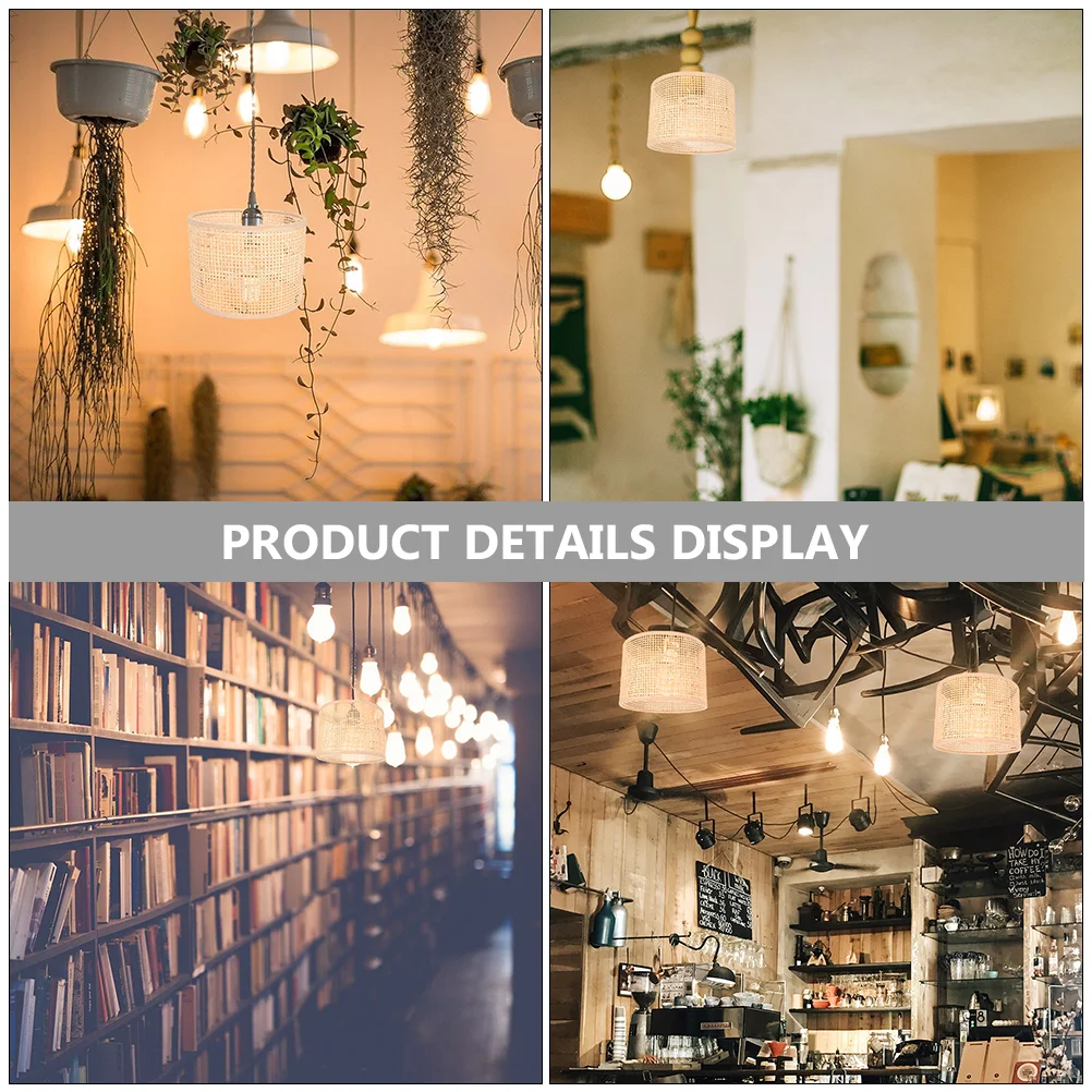 2 шт. тканый абажур из ротанговой сетки настоящая (16*12 квадратов) защитная крышка