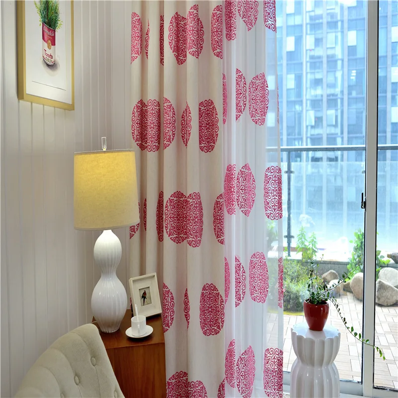 

【 knot 】 contemporary contracted Chinese style curtain cotton and linen embroider curtain window screen