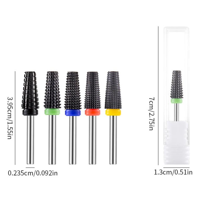 

Керамический сверло для ногтей для электродрели, 3/32 дюйма, хвостовик фрезы, быстрое удаление акрила или твердого геля