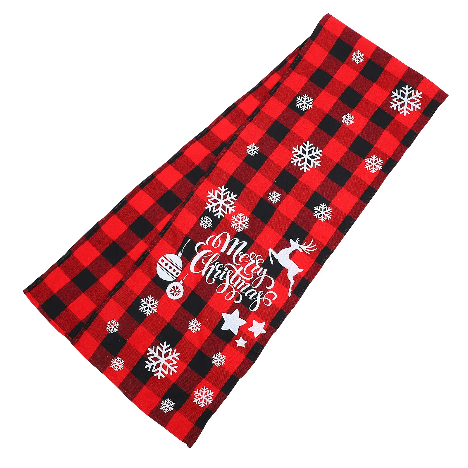 

White Tablecloths Christmas Checkered Runner Dining 180X31CM Festival Decoration