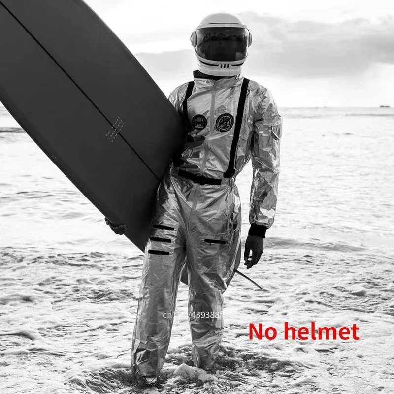 Костюм астронавта для взрослых и детей на хэллоуин серебряный костюм космонавта