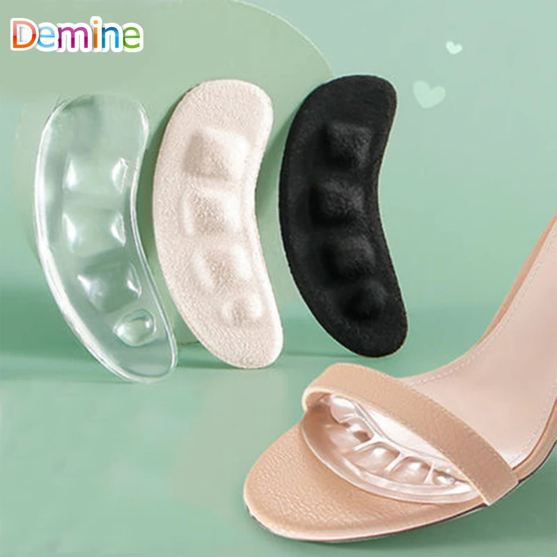 

Нескользящие подкладки для каблуков, сандалии, противоскользящая обувь, гелевые подкладки для ног на каблуке, женские вставки, самоклеящие...