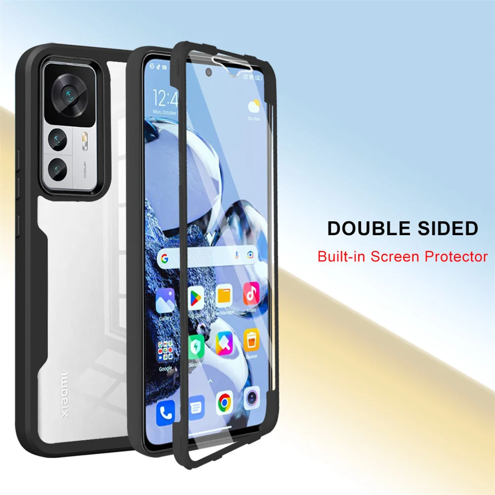 

360 Full Coverage Protection Phone Case Cover For Xiaomi MI 12 11 12T 11T Pro Lite 10 5G Screen Protector Camera Lens