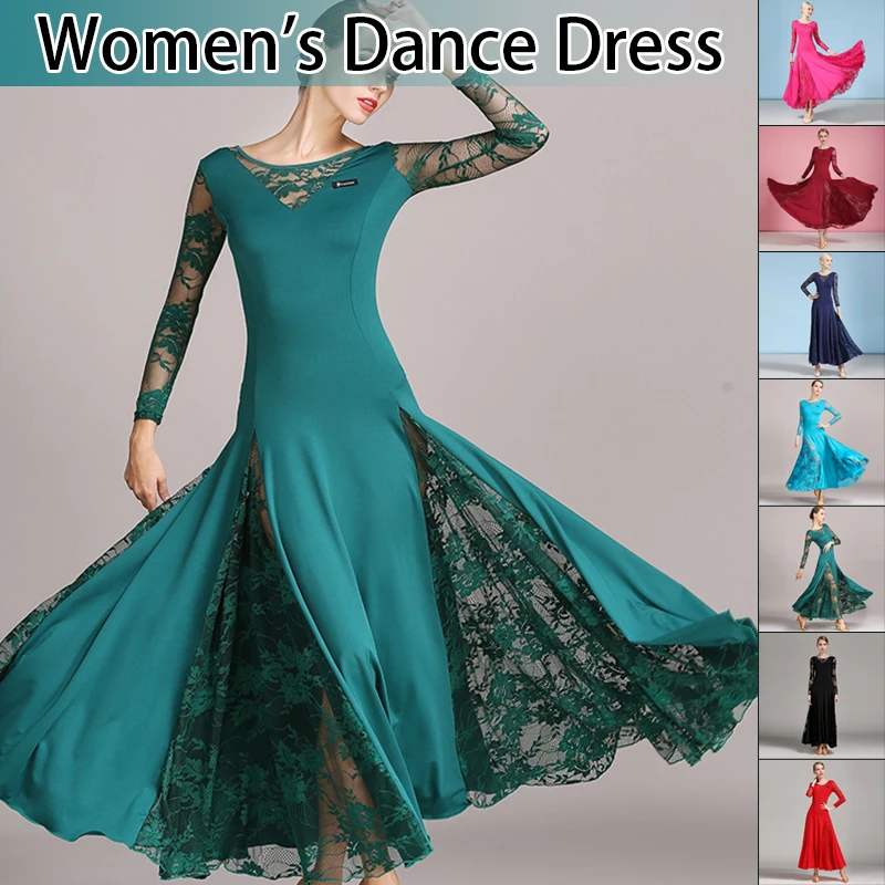 Женское кружевное платье для бальных танцев танго стандартные платья