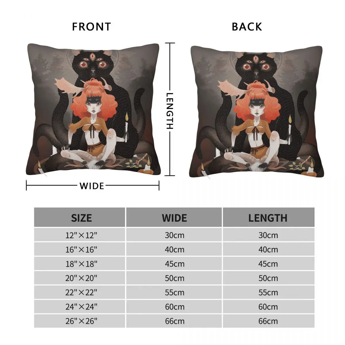 Наволочка с изображением ночи ведьмаков декоративная подушка |