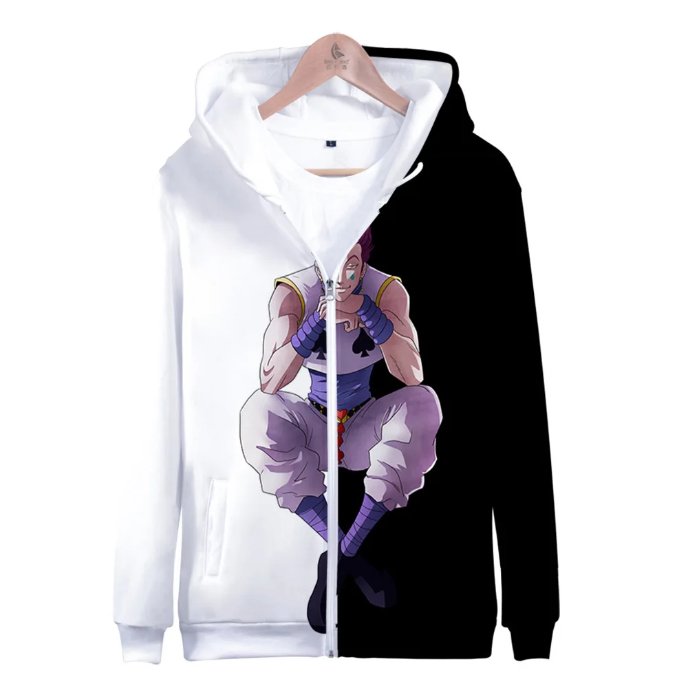 

3D Anime Hunter X Hunter Zipper Hoodie HXH Killua HIsoka Cosplay Costume Hip Hop Streetwear Pullover Z-ip-up 3D Hoody Sweatshirt