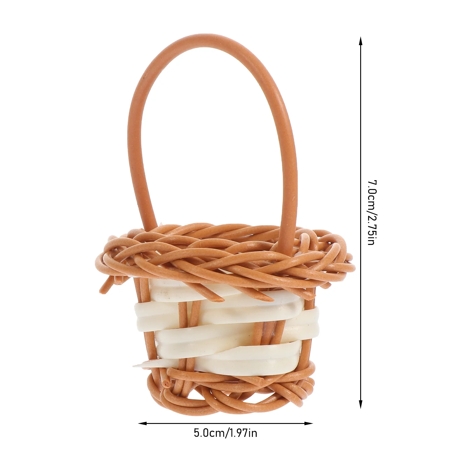 

Basket Mini Baskets Woven Picnic Storage Flower Favor Tiny Rattan Gift Miniature Props Bamboo Willow Handles Favors Decorative