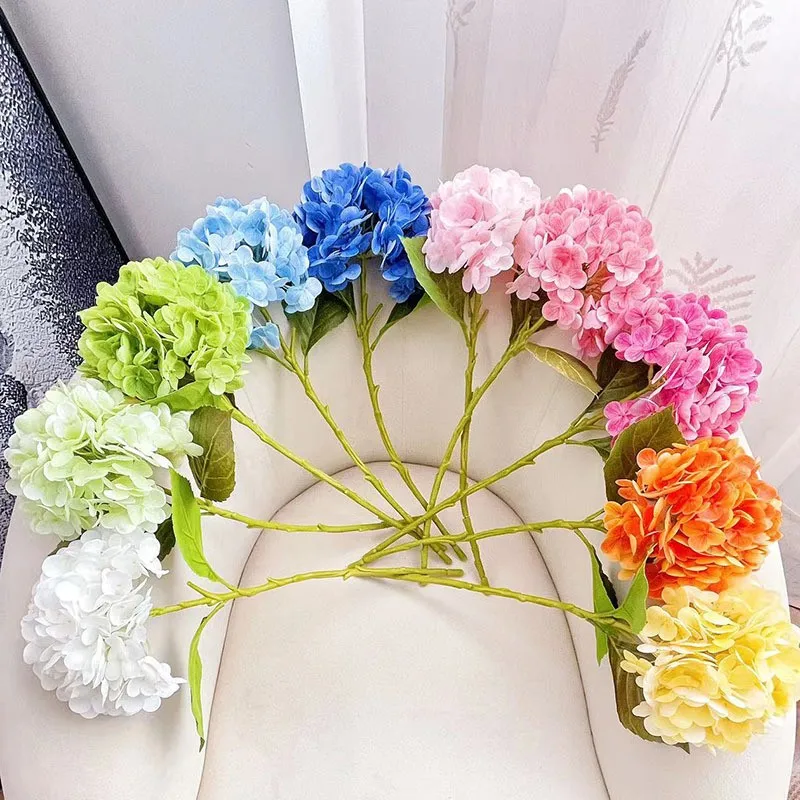 

Simulate 3D hand-feel large Hydrangea Hydrangea wedding soft set luxury decorative flowers