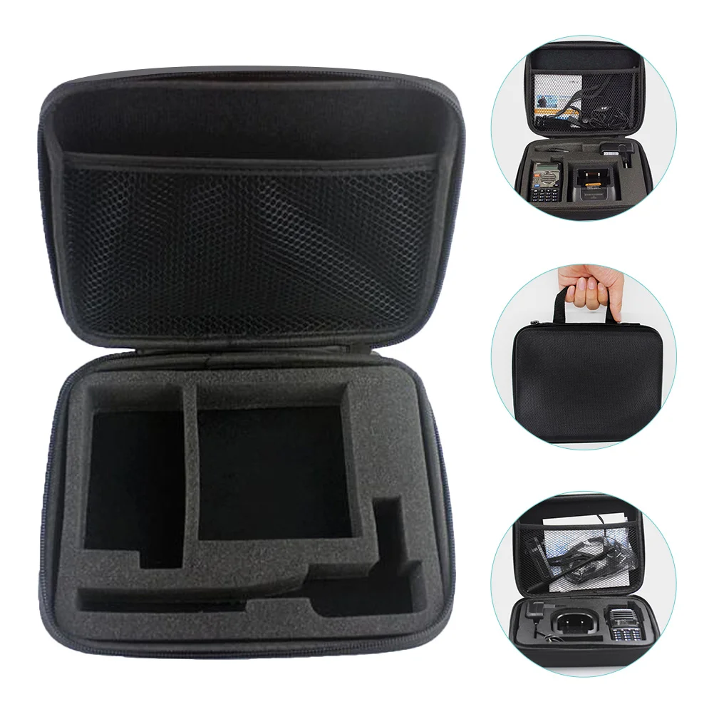 

Case Radio Uv5R Suitcase Handy Accessories Carrying Interphone Walkie Talkies Storage Travel Handheld Nylon