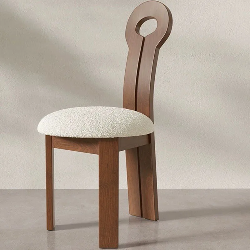 їдальні стільці з твердої деревини Ретро-розкішний дизайн для дому Nordic Проста