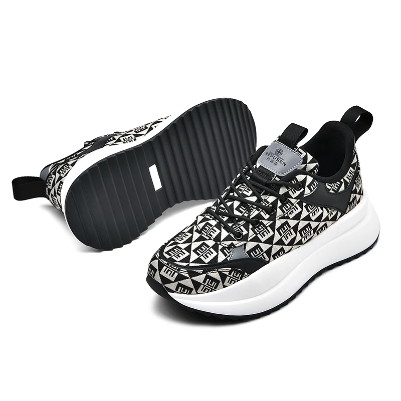 Men's Sports Training Shoes Outdoor Anti-skid Wear-resistant Sports Shoes Men's Sports Shoes Running Shoes Plaid Light Size 39-4