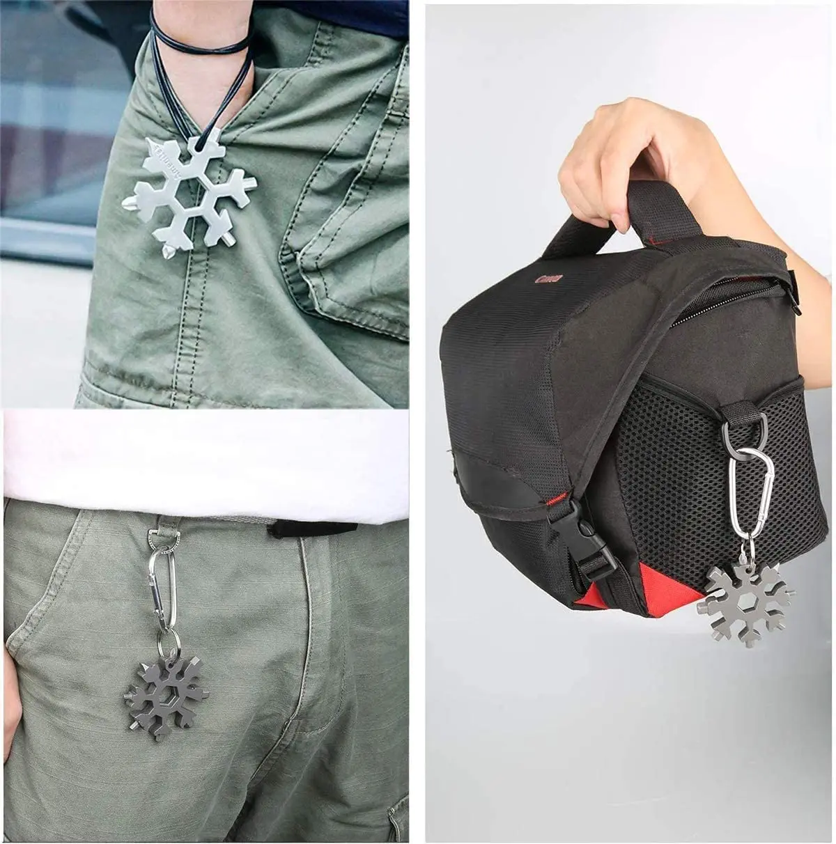 Портативный многофункциональный инструмент в виде снежинки Мини карманный