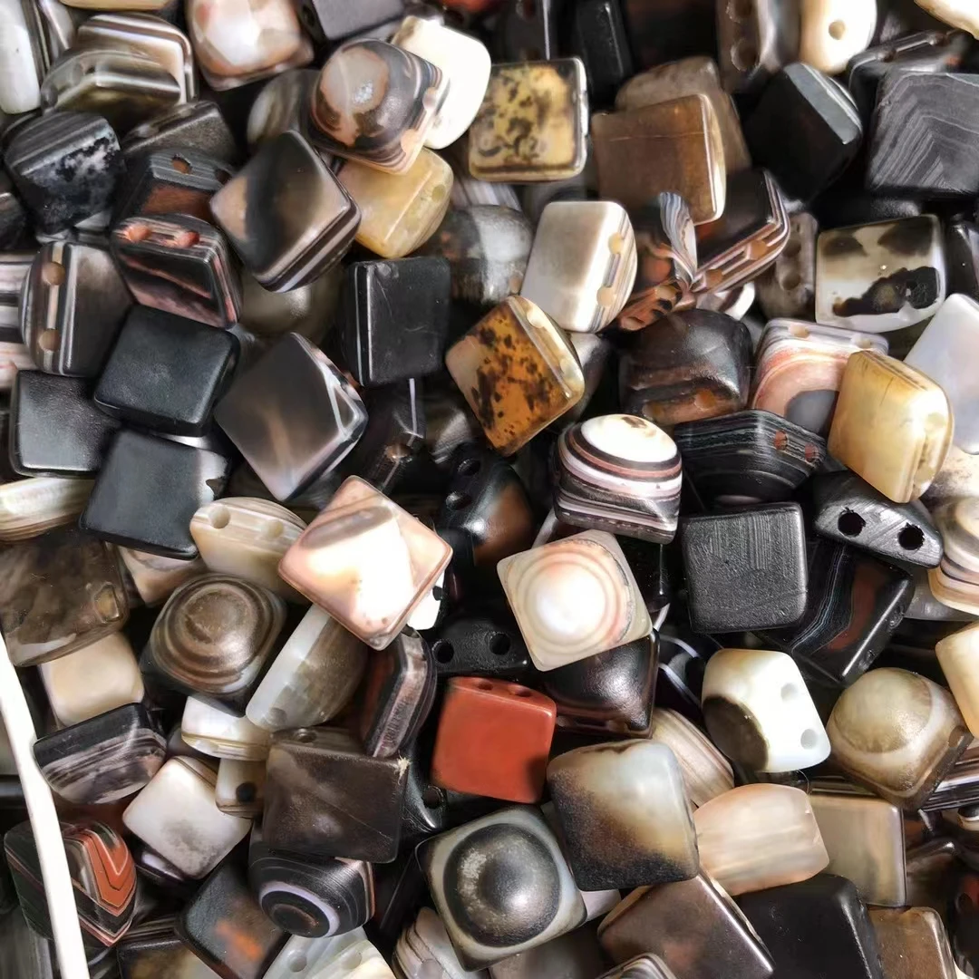 300 шт./партия бутик матовые винтажные квадратные овечьи тарелки бисер глаза агат