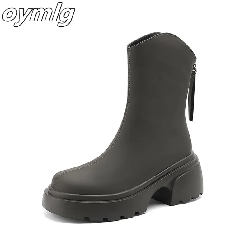Облегающие сапоги на толстой подошве для женщин новинка осень-зима 2024 маленькие