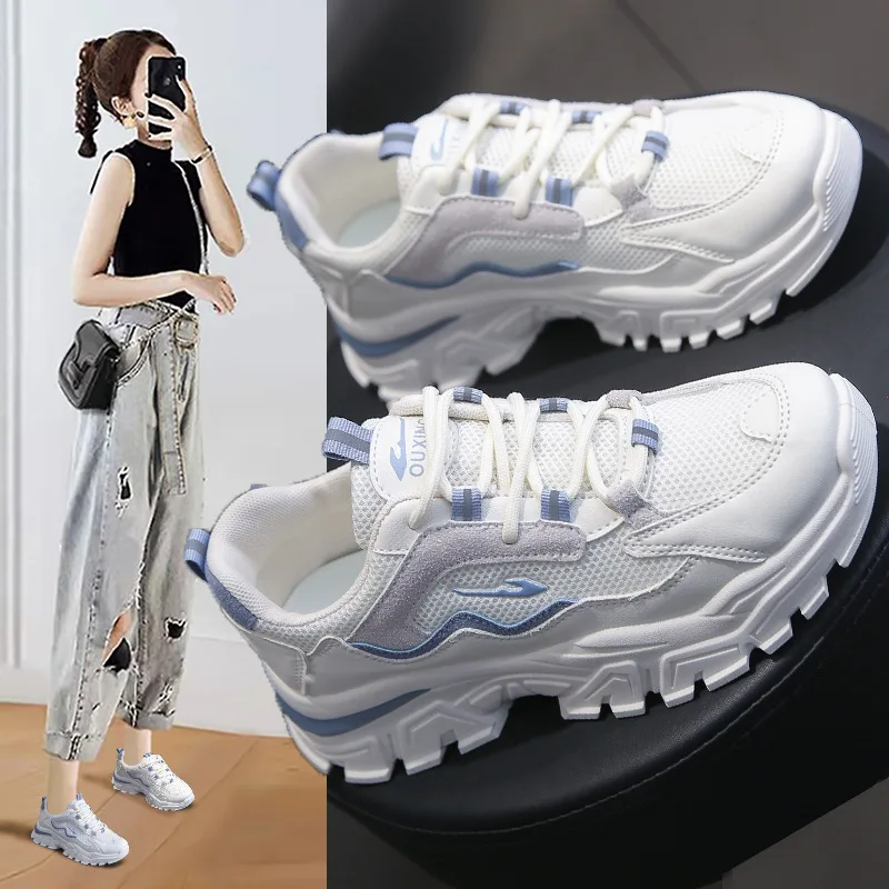 

Spring Korean version of popular net red daddy shoes female casual height thick shoes