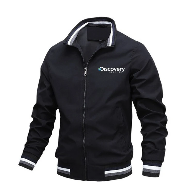 

Куртка мужская с принтом Discovery Channel, модная ветровка для езды на мотоцикле, куртка для гонок, весна-осень
