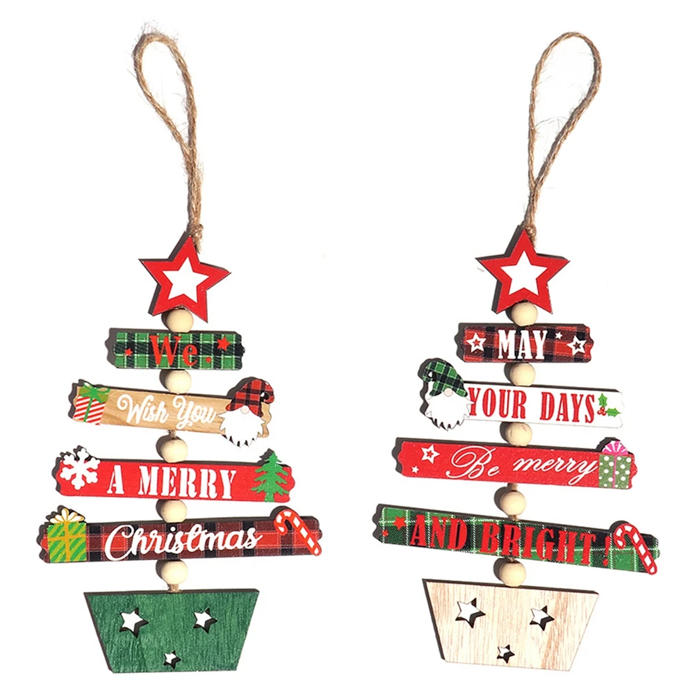

Wooden Christmas Pendants Creative Christmas Tree Ornaments Xmas Tree Hanging Decorations DIY Crafts Home Party Supplies