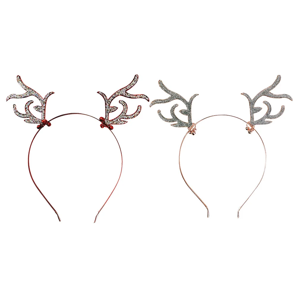 

Headband Deer Christmas Antler Hair Reindeer Hairband Party Headdress Hoop Festivalheadwear Horn Holiday Band Rhinestone Antlers