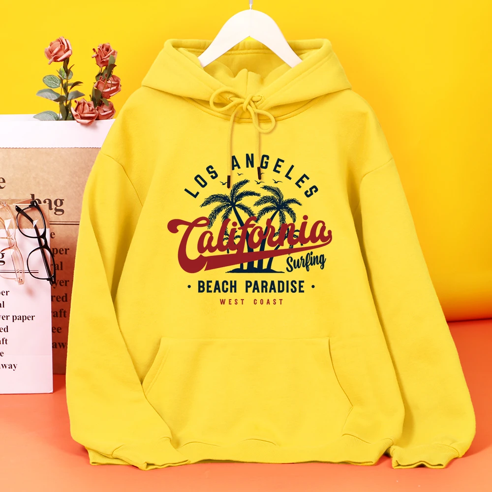 

San Francisco, California Beach Paradise Prints Female Hooded Fashion Pocket Hoodies Casual Warm Clothing Fleece Zipper Clothes