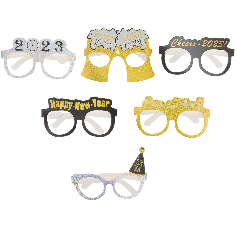

New Glasses Year Party Eyeglasses Photo Years Frames Props Funny Frame Eve Booth Eyewear Happy Sunglasses Eyeglass Supplies