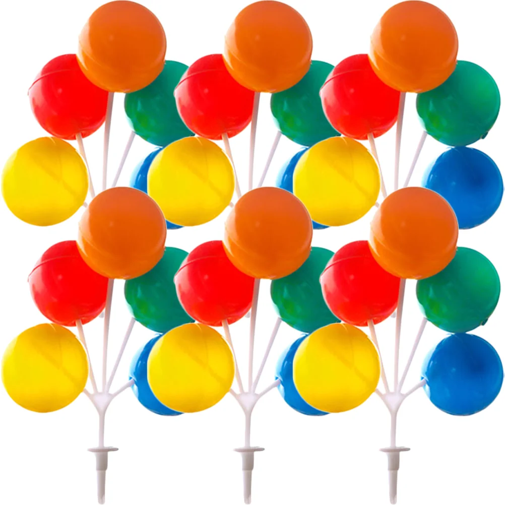 

6Pcs Decorative Delicate Colorful Dessert Toppers Balloon Cupcake Toppers Wedding Cake Picks Birthday Cake Inserts