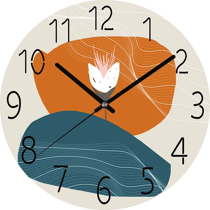 

Украшение для спальни, часы в скандинавском стиле, Настенный декор, креативные настенные часы для кухни, бесшумные круглые декоративные час...