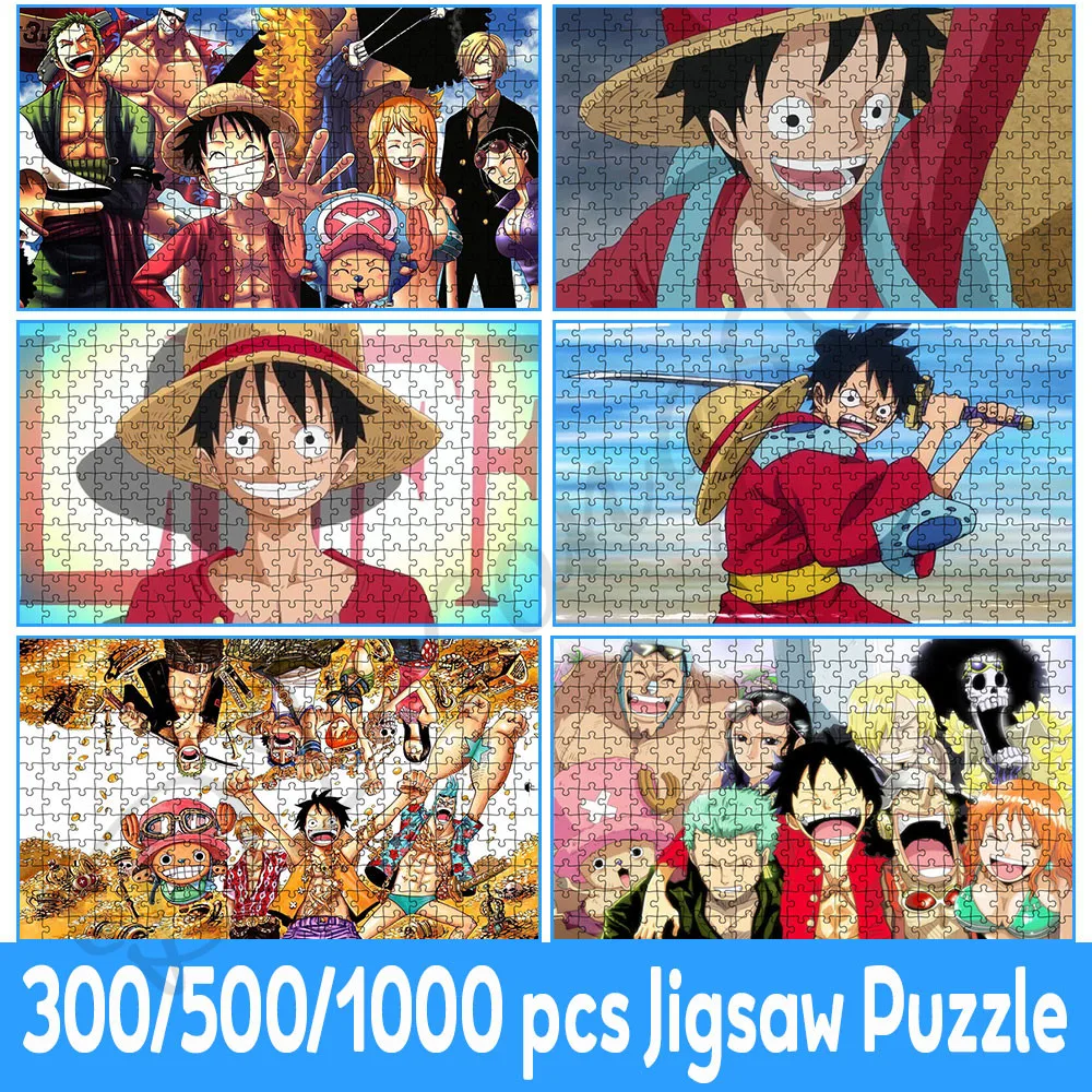 

One Piece Paper Puzzles Stress Relief Toys Bandai Classic Japanese Style Pictures Early Childhood Education Decompression Gifts