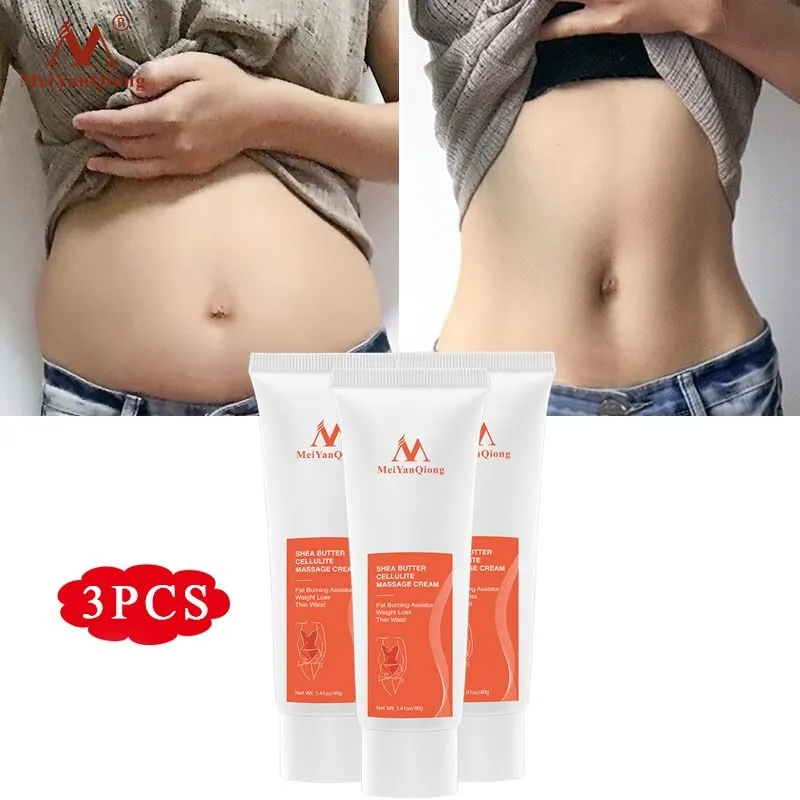 3pcs  Slimming Cellulite Massage Cream Health Body Slimming Promote Fat Burn Thin Waist Stovepipe Body Care Cream Lift Tool