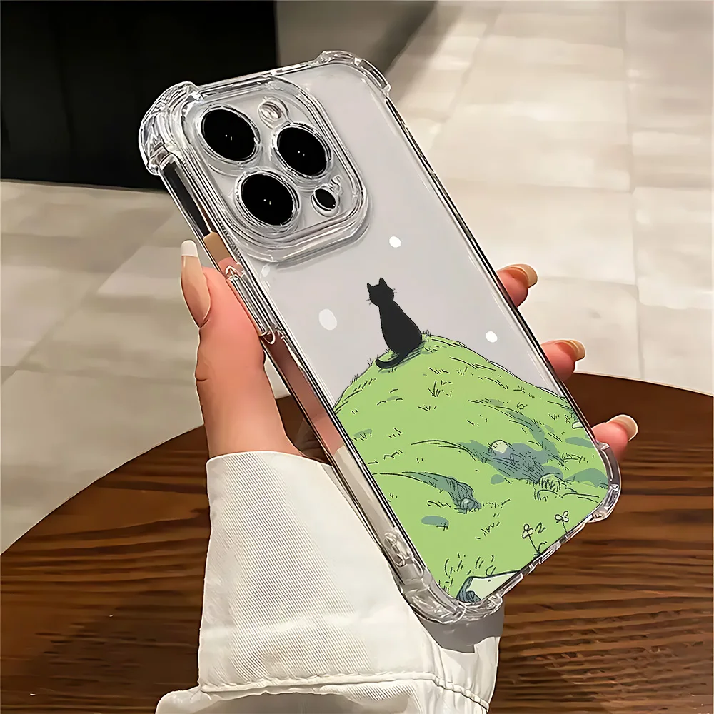 Фото Для iPhone 17 16 15 14 13 12 11 Pro Xs Max Air 16e 7 8 6 6s Plus XR SE 2020 2022 Чехол Green Hill Силиконовый противоударный чехол №2