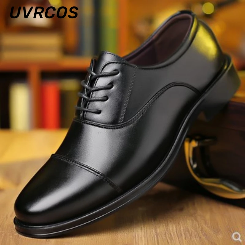 

Soft Sole Casual Men Shoes Formal Business Leather Shoes Men Bag Foot Breathable Men Shoes Low Top Fashion Lace-Up Shoes New