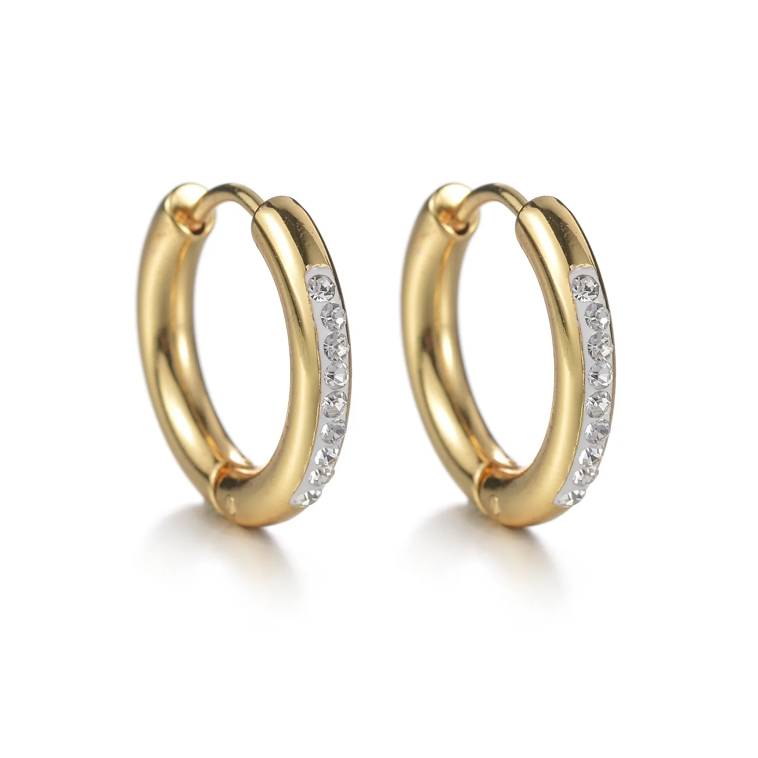 Разные стили белые стразы из нержавеющей стали маленькие круглые обручи