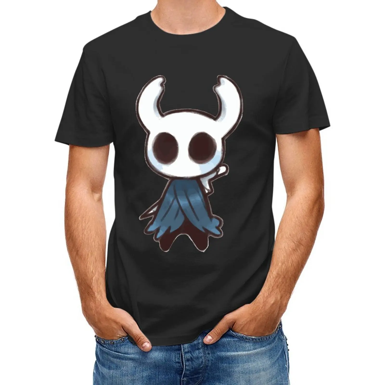 

Hollow Knight 90s Cartoon Men Streetwear Style Fashion 100%Cotton Clothes Print Tee Top Tshirt Male Graphic T-shirt