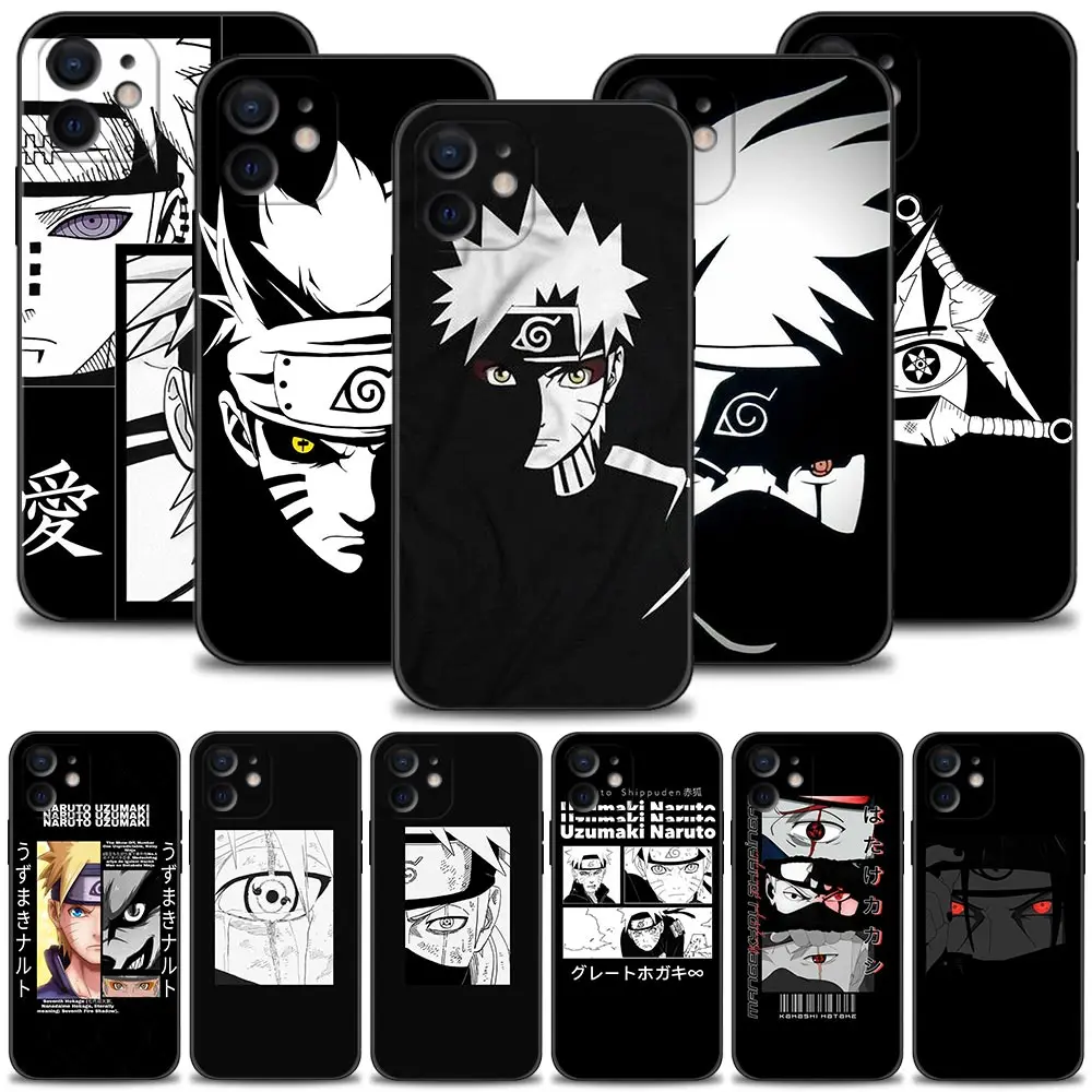 

Phone Case For Apple iPhone 13 12 11 Pro Max 13 12 Mini XS Max XR X 7 8 Plus 6 6S 5S SE 2020 Black White Uzumaki Naruto Pain