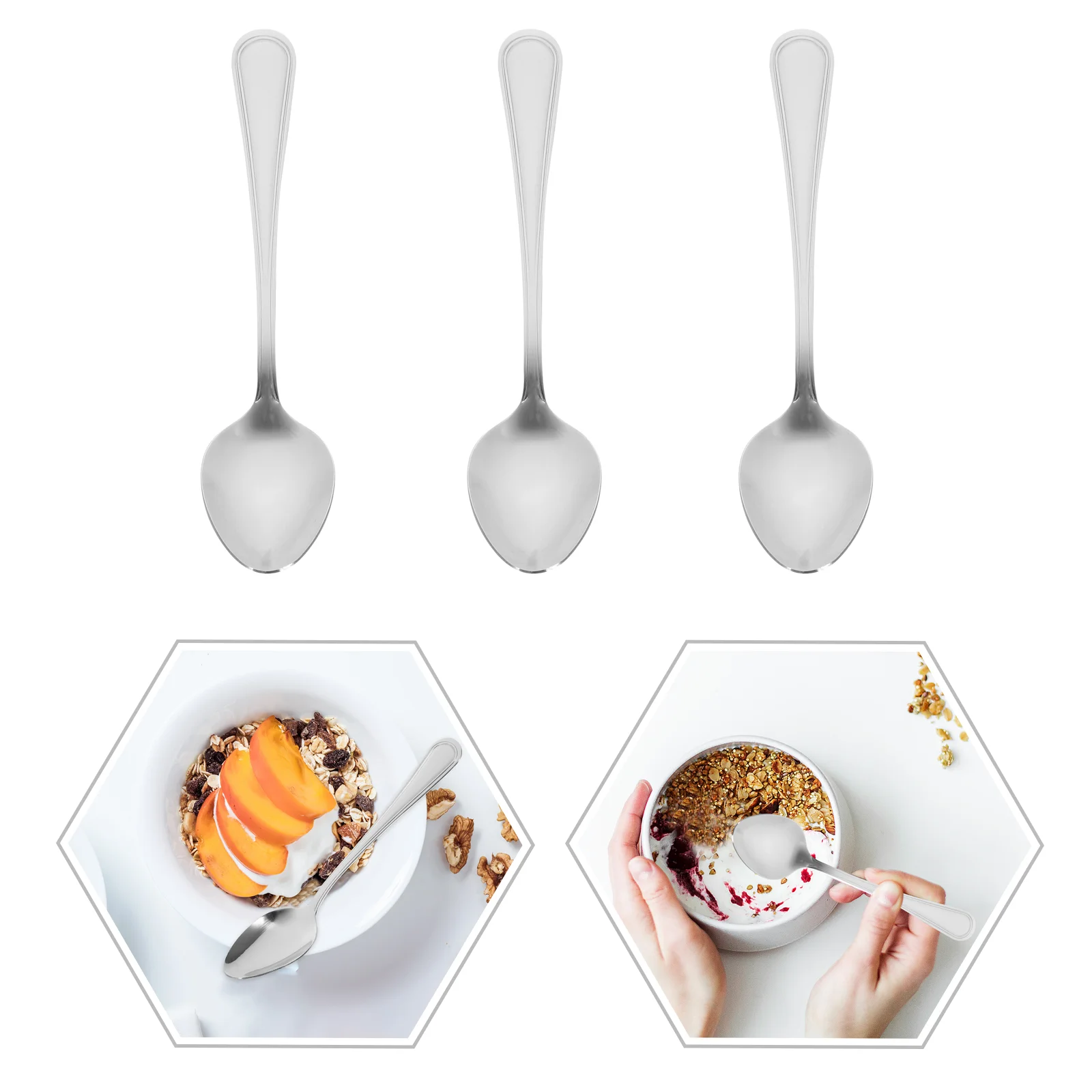 

Spoons Spoon Soup Espresso Cocktail Honey Sugar Dinner Serving Stirring Metal Coffee Mixing Decorative Specialty Cream Ice
