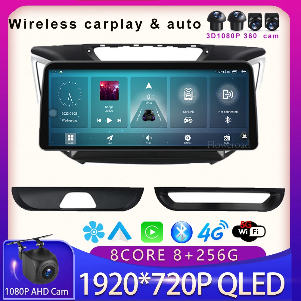 Автомагнитола для Hyundai Creta IX25 мультимедийный плеер 2015-2019 12 3 дюйма QLED экран радио