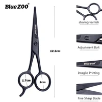 blue zoo black professional stainless steel facial hair scissors for men moustache scissor beard trimming grooming safety 2139