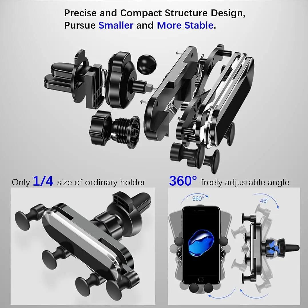 Универсальный гравитационный автомобильный держатель Schitec для телефона с