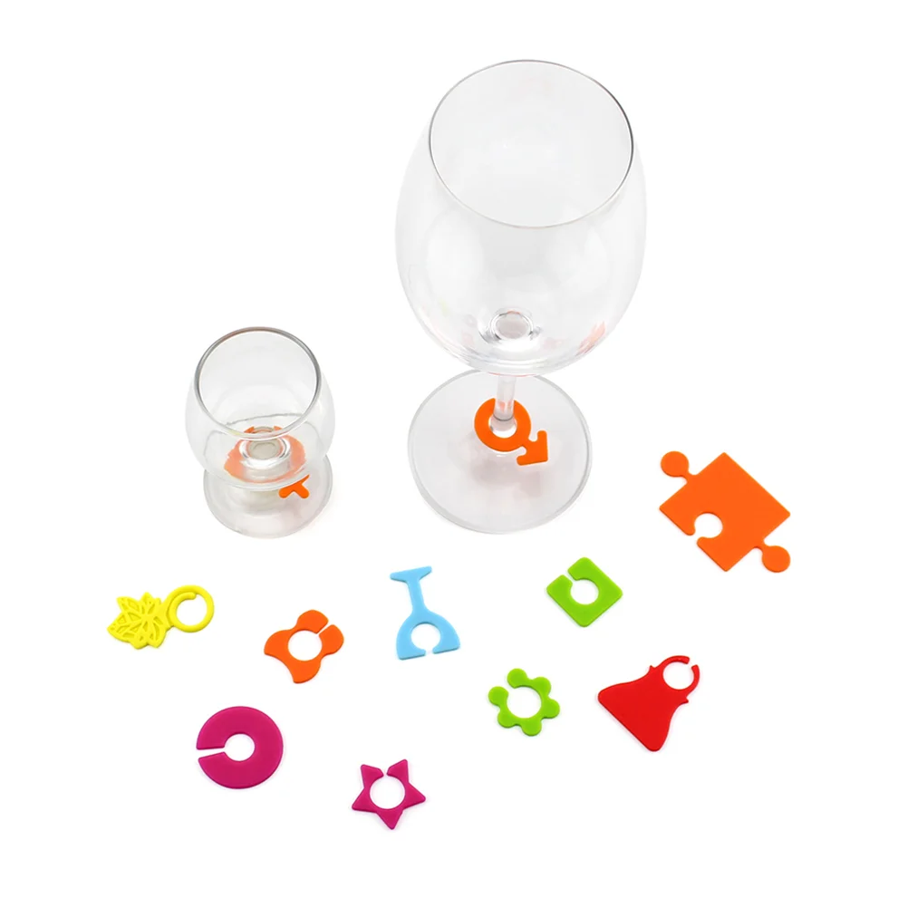 

24 Pcs Recognizer Tools Cup Cup Marker Personality Recognizer Tools Suction Cup Glasses Marker