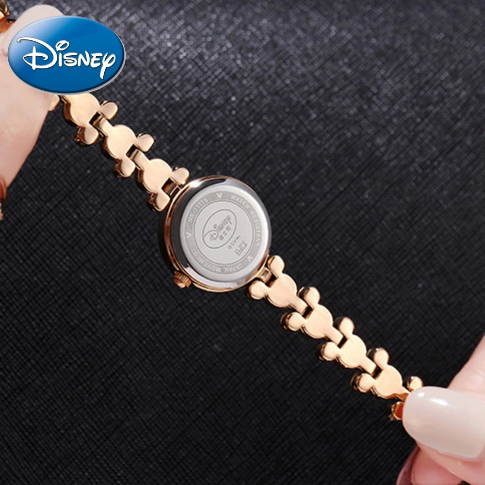 Disney Ladies Women's Watch Genuine Mickey Avatar Shaped Chain Diamond Girl Clock Student With Box Relogio Feminino enlarge