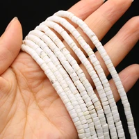 natural stone beads white turquoise cylindrical faceted beads for jewelry making diy necklace bracelet earrings accessory