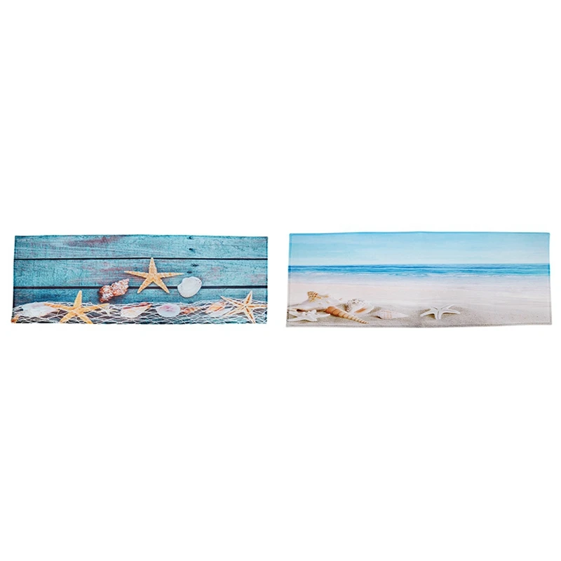 

Blue Wood Flooring Fishing Net Conch Shells Starfish Nautical Mats & Blue Ocean Starfish Conch Shell Holiday Beach