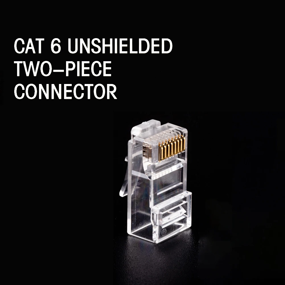 50/100PCS CAT6 RJ45 Network Cable RJ45 Connector Plug Connector Modular Connector End Rj45 Pass Through CAT6 Network Connector