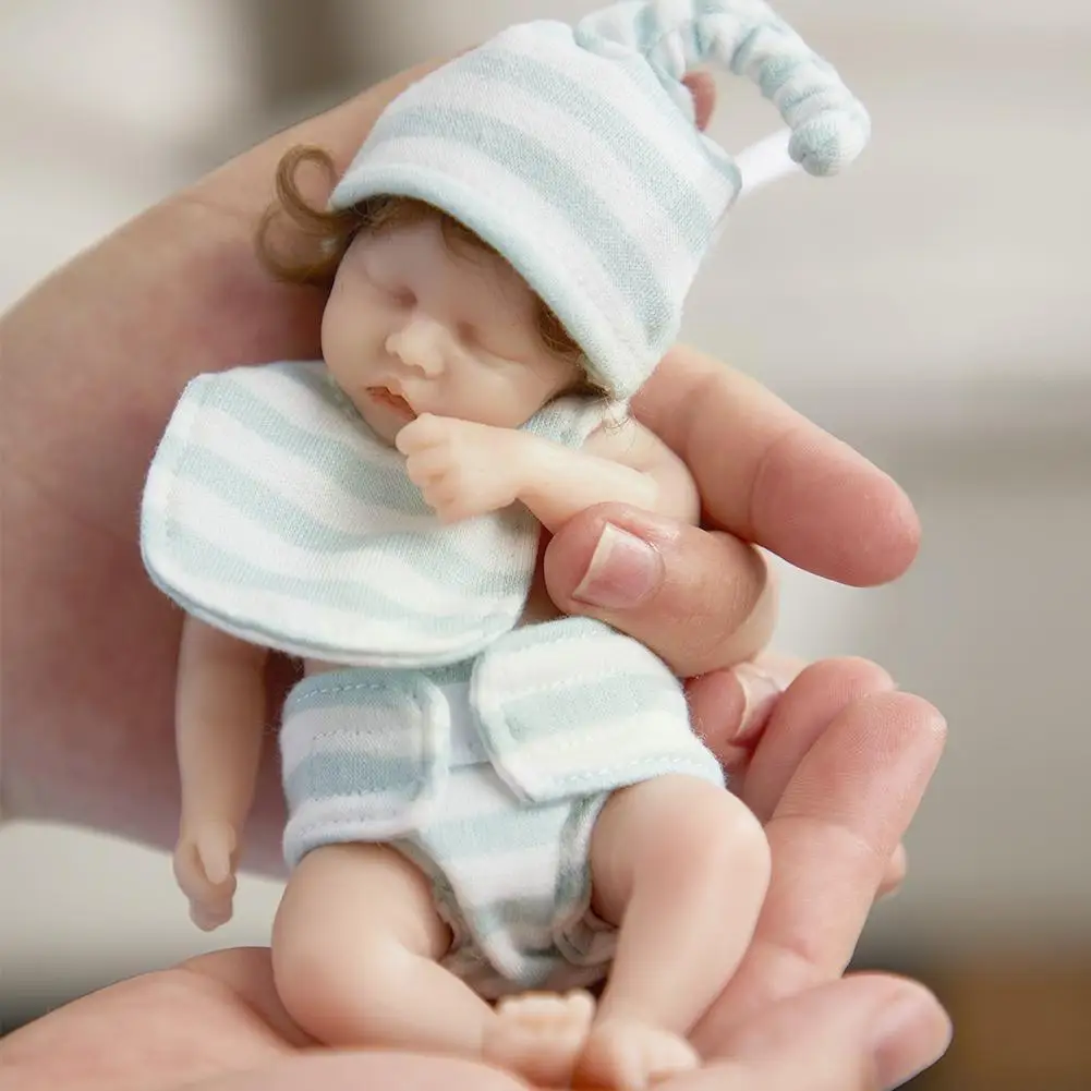 

6 Inch 15 Silicone Full Body Sleeping Realistic Anti-stress Humanoid Surprise Mini Children E2p0