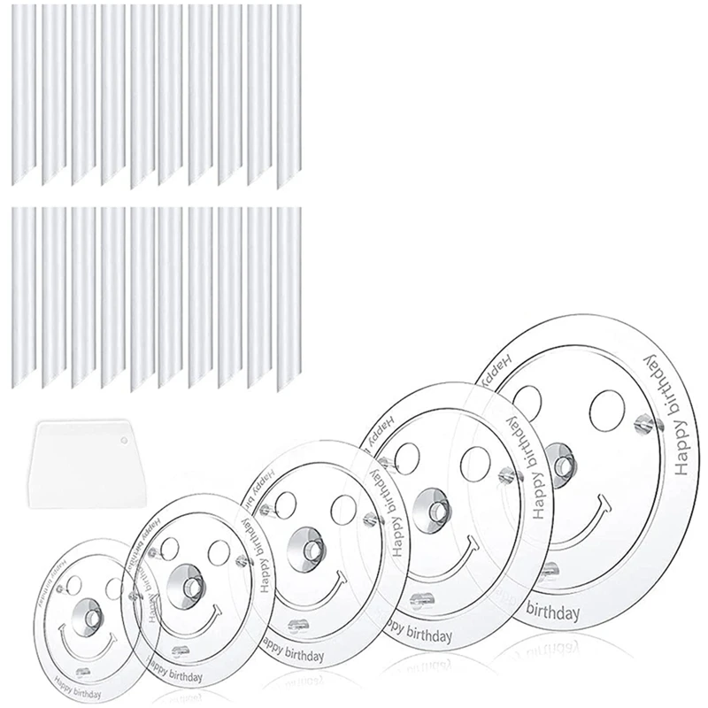 

Hot XD-Cake Supports For Multi-Tier Cakes Cake Stand 5 Levels (9/12/16/20/26Cm)) With 20 Plastic Dowel Rails Cake Supports