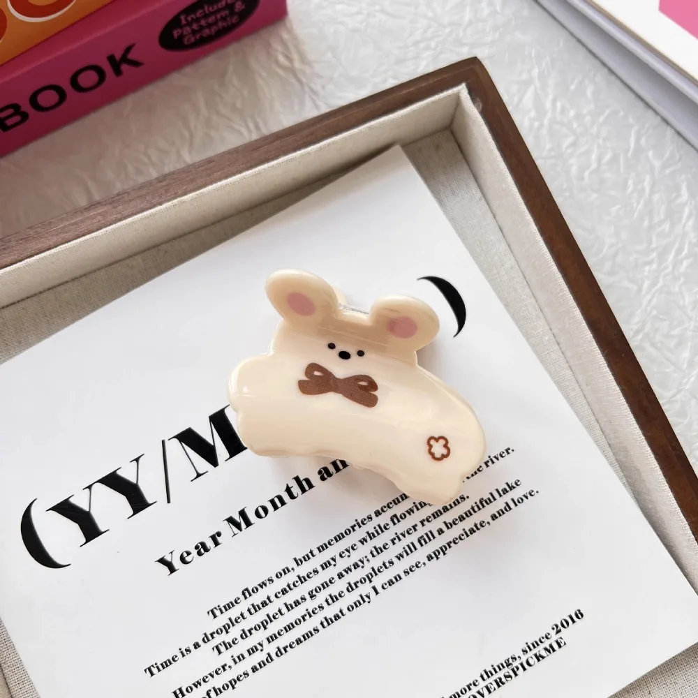 Девчачий акриловый коготь из мультфильма животных в корейском стиле заколка для