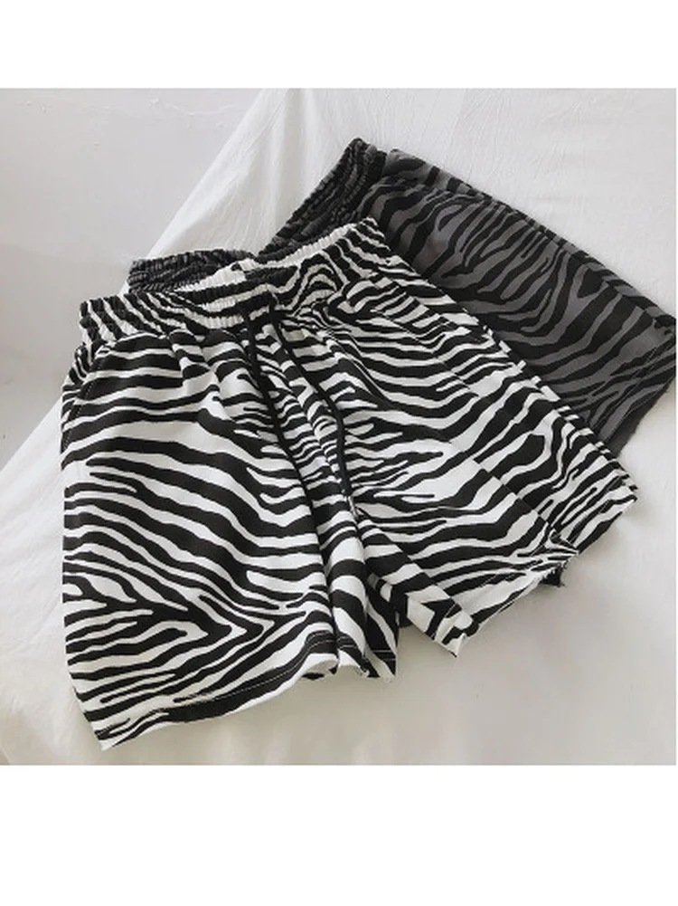 2023 Zebra Leopard Shorts Colorful Women's Sports Shorts Casual Classic Soft Student High Waist Summer Baggy Breeches for Women
