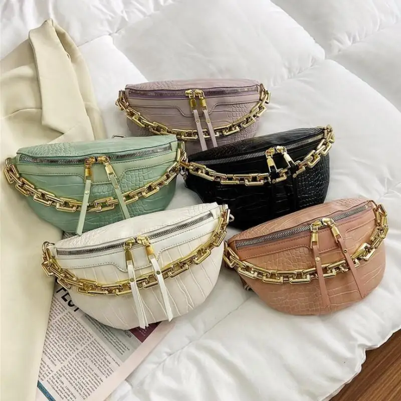 

Women's Waist Bags Fashion 2022 Trend Designer Shoulder Crossbody Bag Luxury Female Handbag Belt Hobo Purse