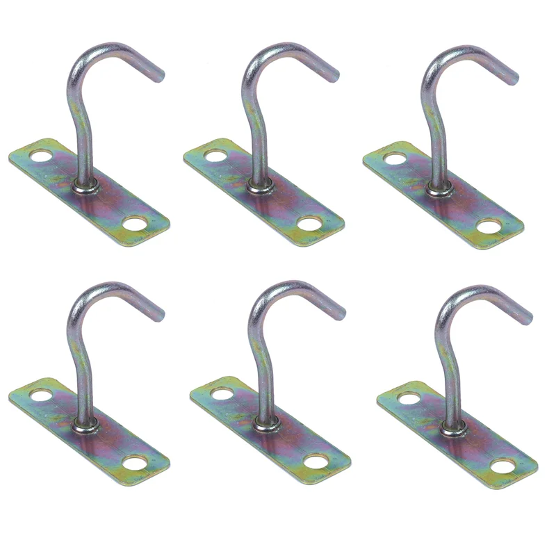 

6X Fan Fixture Metal J Shaped Ceiling Mount Hook Hanger 80mm Height