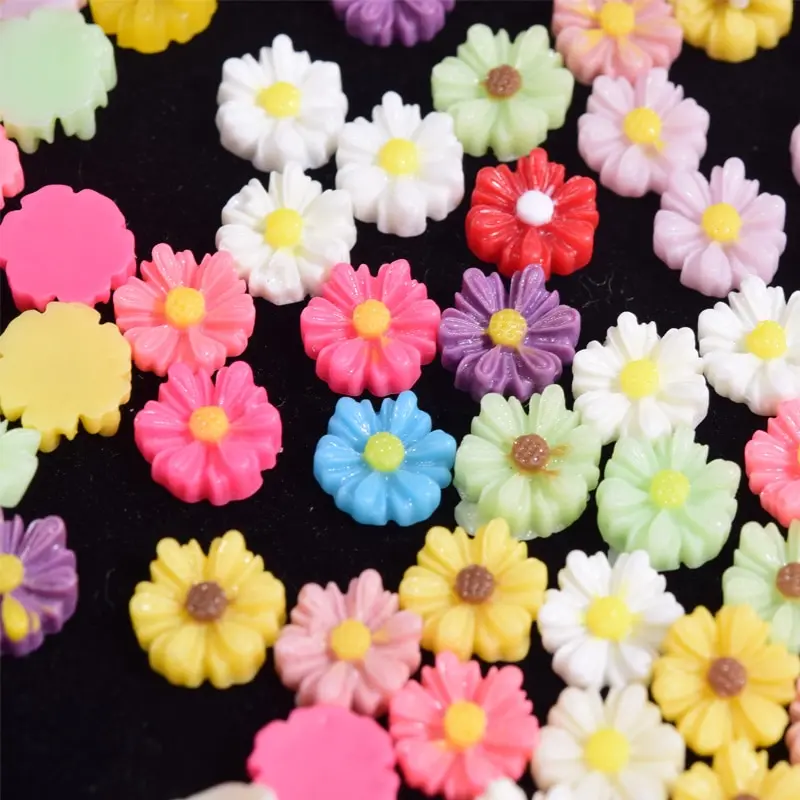 100 шт. 3D акриловые подвески для ногтей с цветами разных размеров цветочные