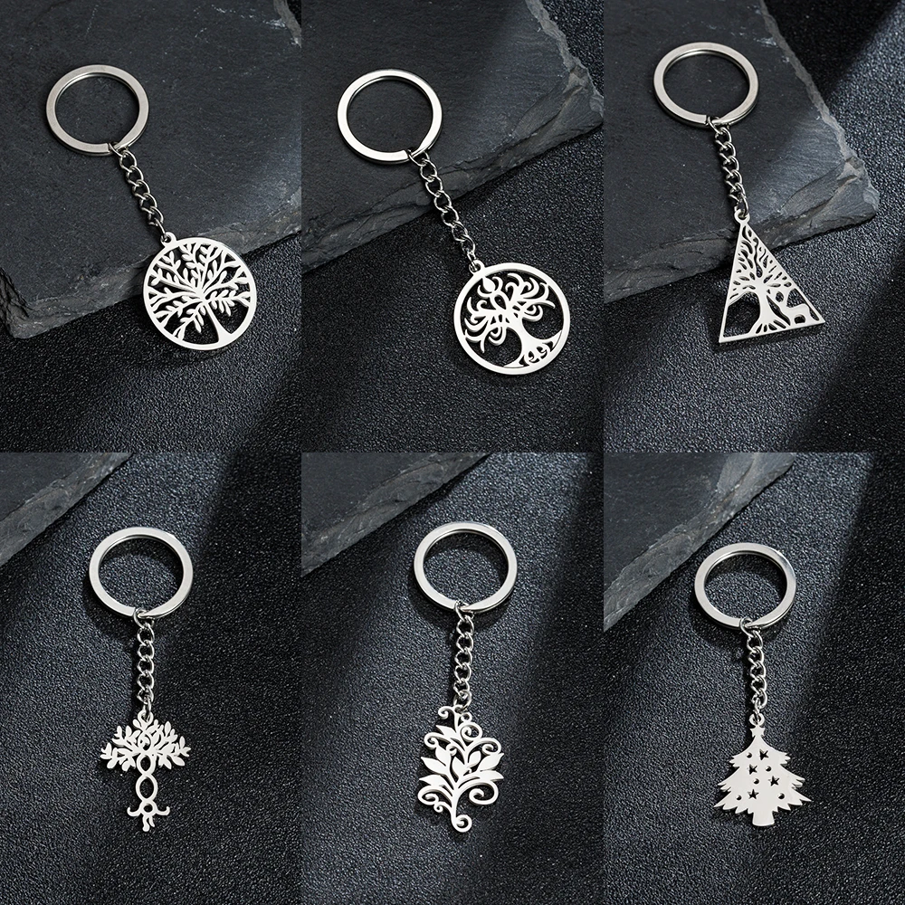

Personalized Tree Of Life Keychain Charms For Women High Quality Stainless Steel Chain To Make Keyholder Keyrings Or Handbags